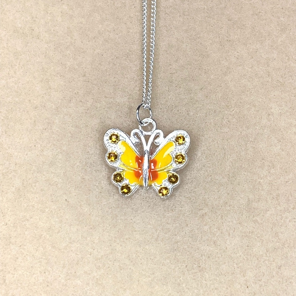 Cute Yellow Butterfly Necklace